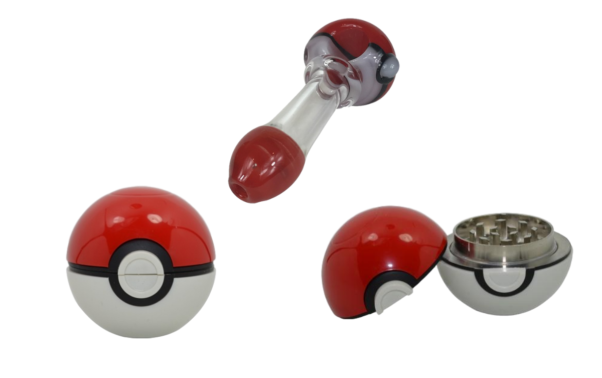 pokemon grinder with a pokemon bowl both red and white