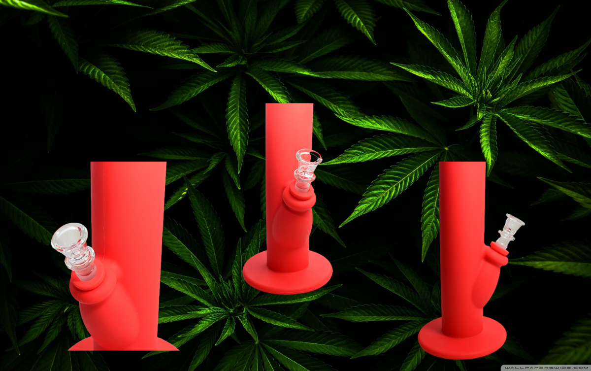 red silicone 14 inch water bong
